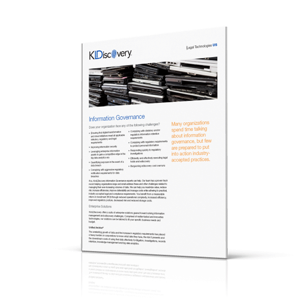 Information governance collateral image. Information governance collateral image.
